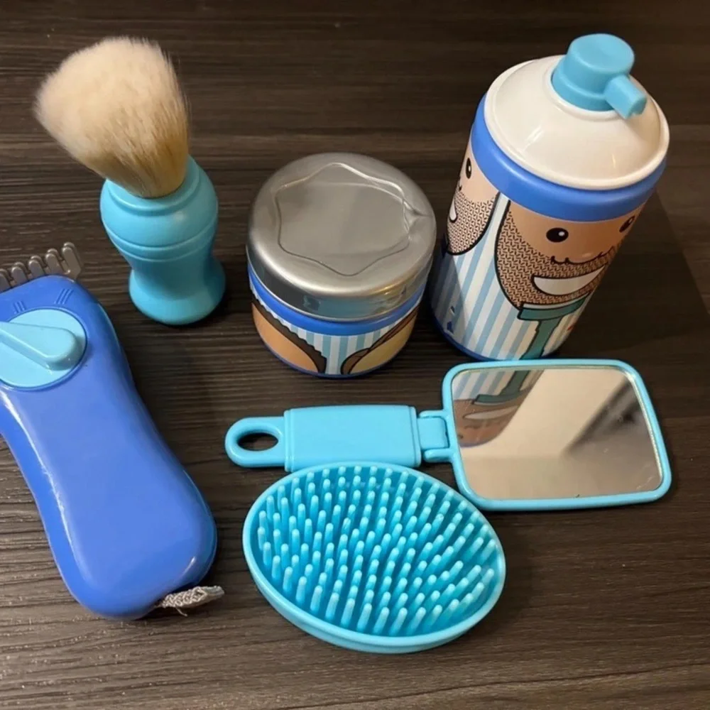 Kids Bath & Hair Playset - Blue Pretend Grooming Kit